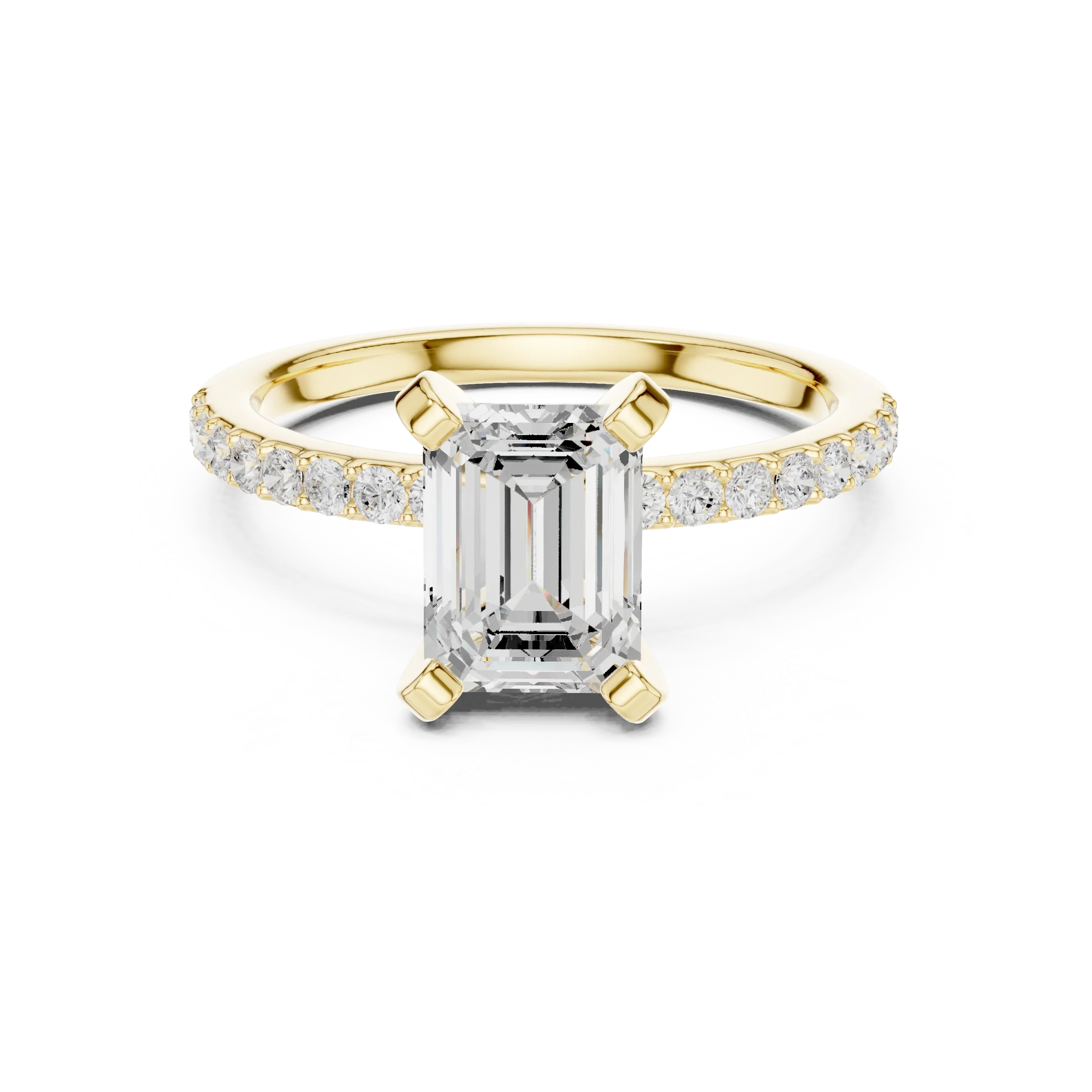 2.22ct Gold Moissanite Sparkling Pave Band, Bridal Jewelry Gift