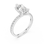 10K Solid Gold Marquise Diamond Solitaire Ring - Girlfriend Gift
