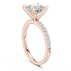 2ct Princess Cut IGI Certified Diamond Gold Ring