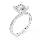 2ct Princess Cut IGI Certified Diamond Gold Ring