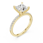 2ct Princess Cut IGI Certified Diamond Gold Ring