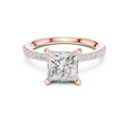 2ct Princess Cut IGI Certified Diamond Gold Ring