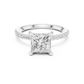 2ct Princess Cut IGI Certified Diamond Gold Ring