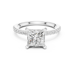 2ct Princess Cut IGI Certified Diamond Gold Ring