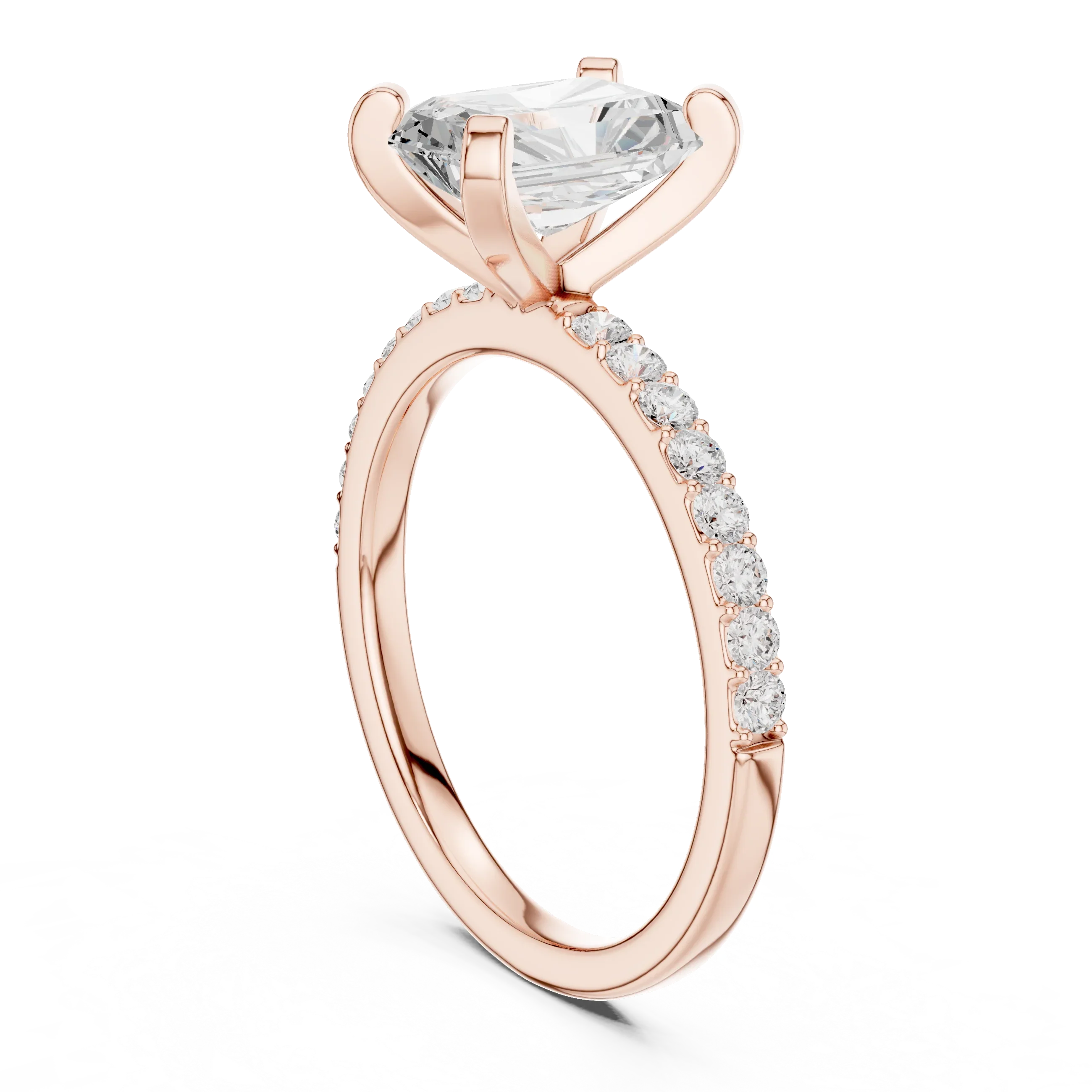 10K Solid Gold 2.22 CT Radiant Cut Proposal Ring