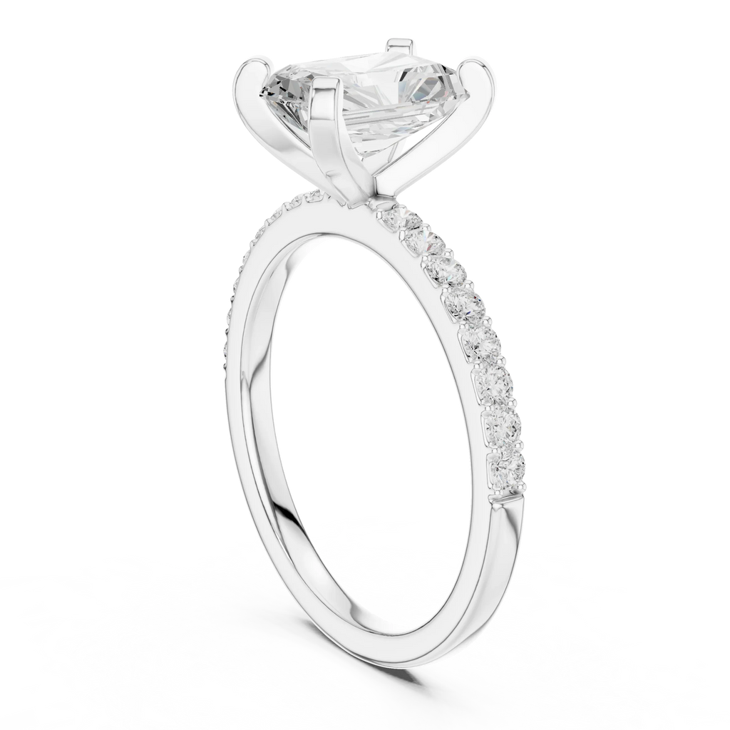 10K Solid Gold 2.22 CT Radiant Cut Proposal Ring