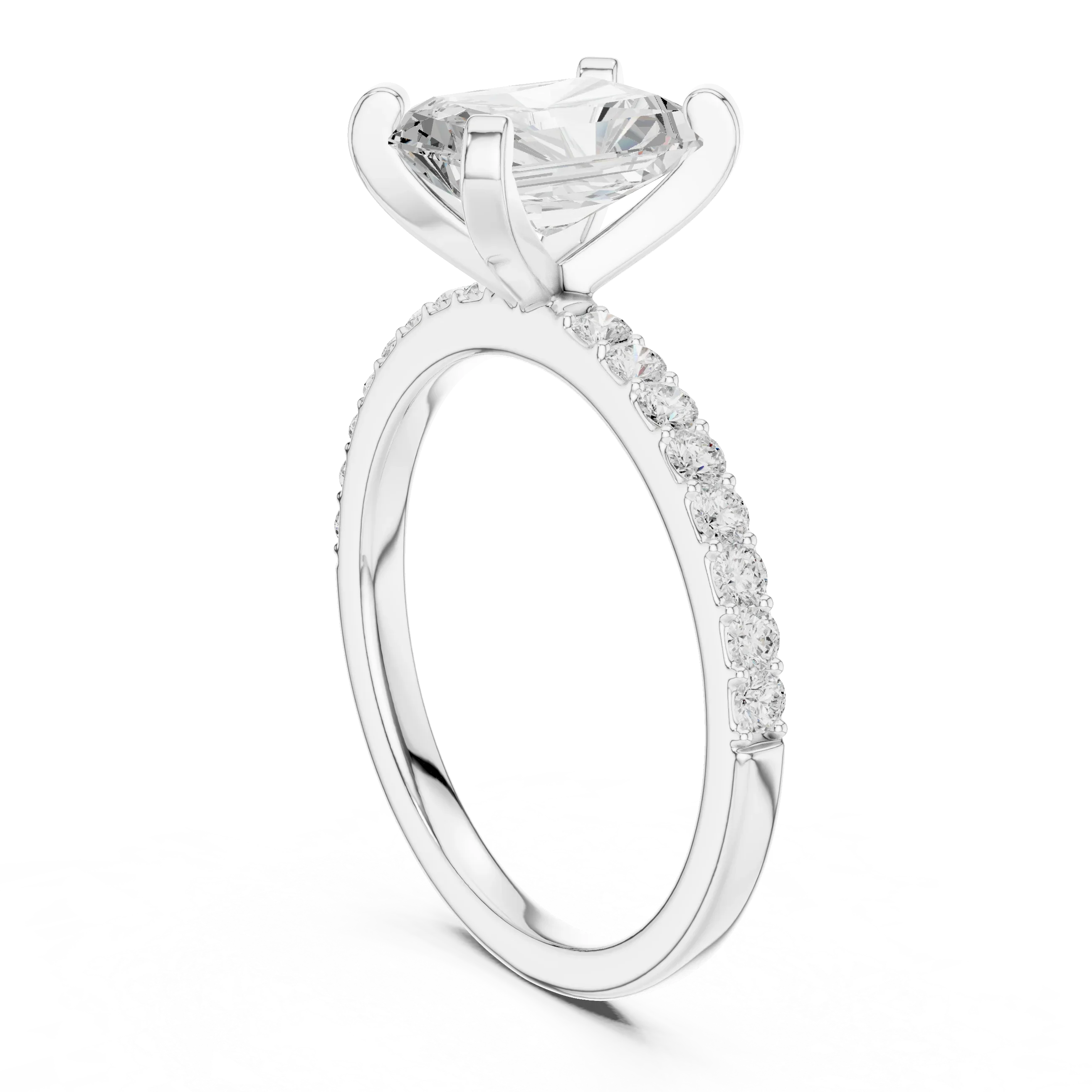 10K Solid Gold 2.22 CT Radiant Cut Proposal Ring