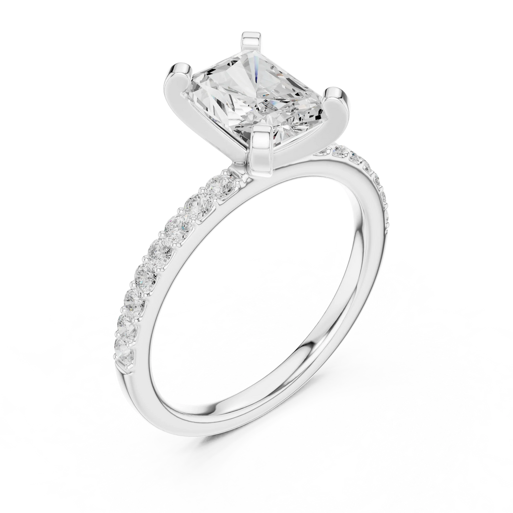 10K Solid Gold 2.22 CT Radiant Cut Proposal Ring