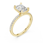 10K Solid Gold 2.22 CT Radiant Cut Proposal Ring