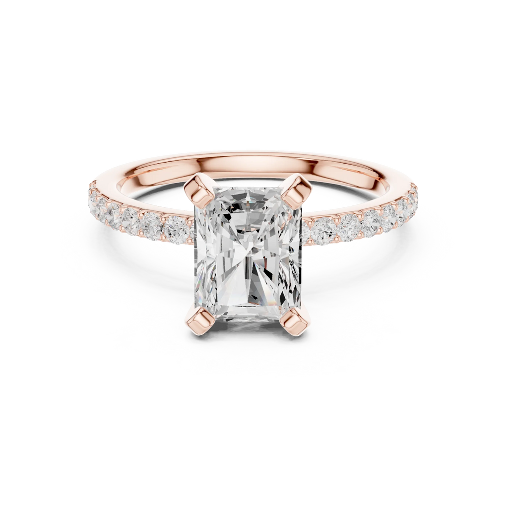 10K Solid Gold 2.22 CT Radiant Cut Proposal Ring