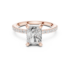 10K Solid Gold 2.22 CT Radiant Cut Proposal Ring