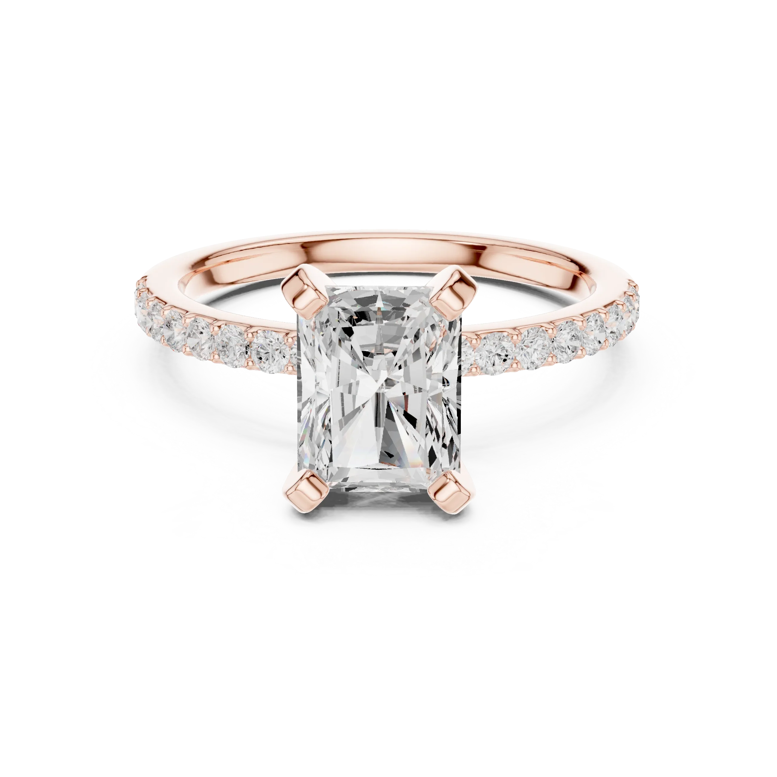 10K Solid Gold 2.22 CT Radiant Cut Proposal Ring
