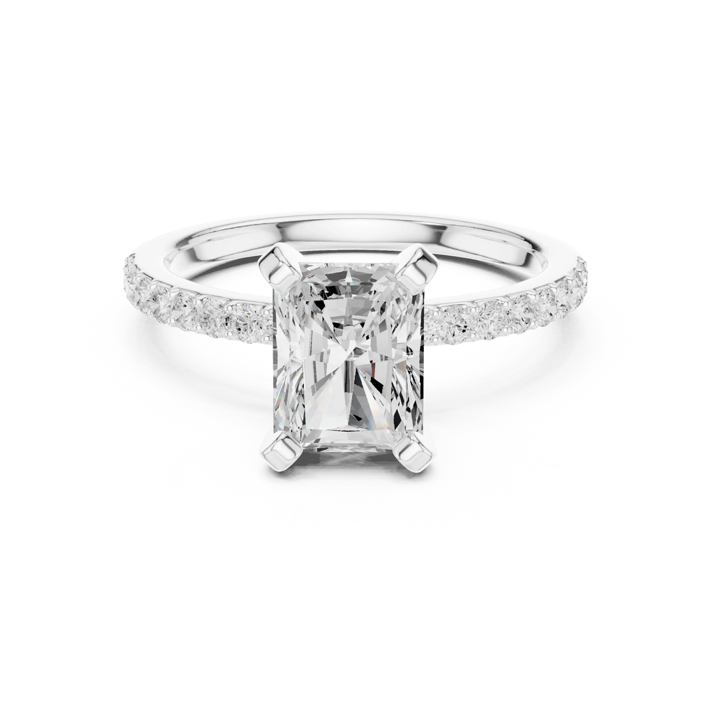 10K Solid Gold 2.22 CT Radiant Cut Proposal Ring