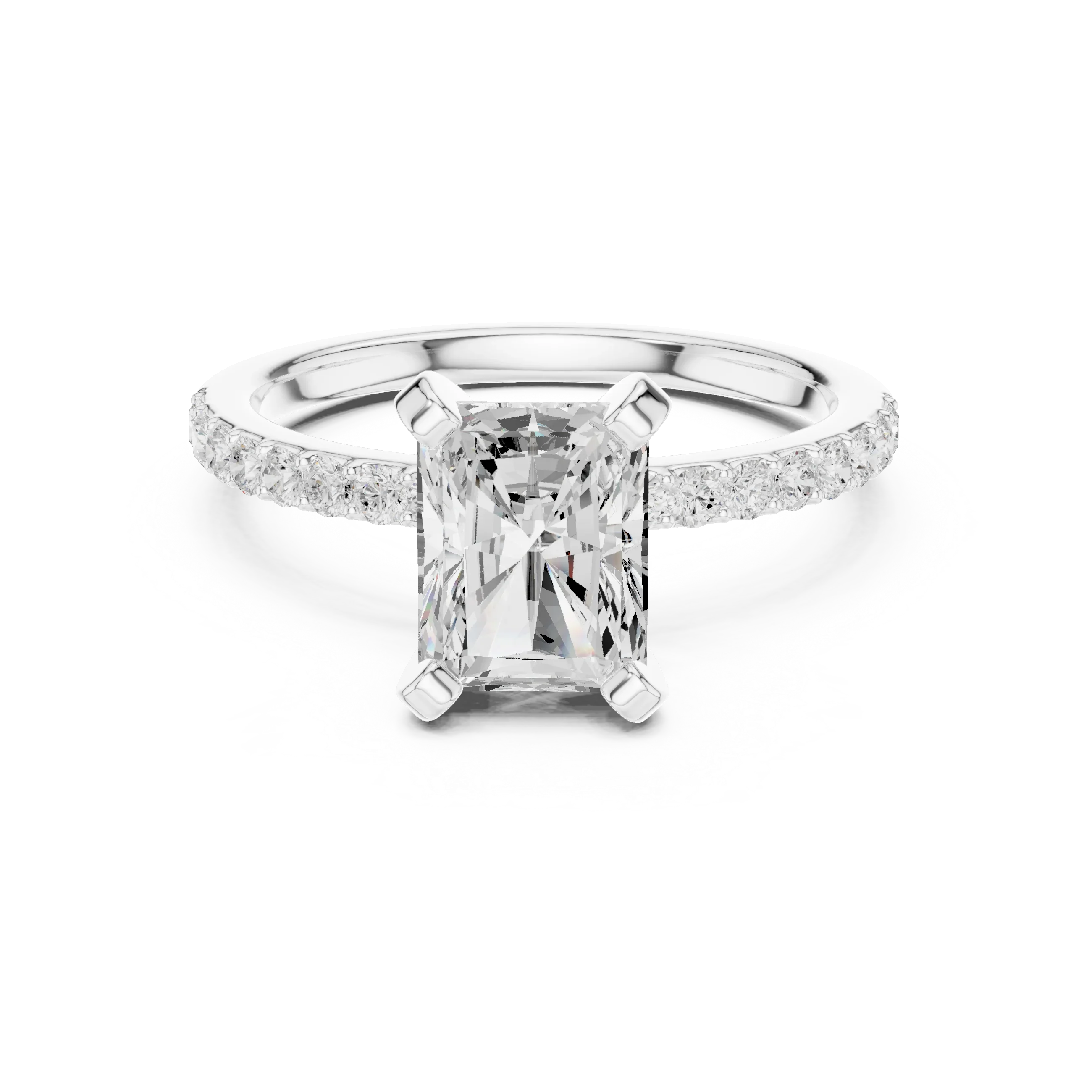 10K Solid Gold 2.22 CT Radiant Cut Proposal Ring