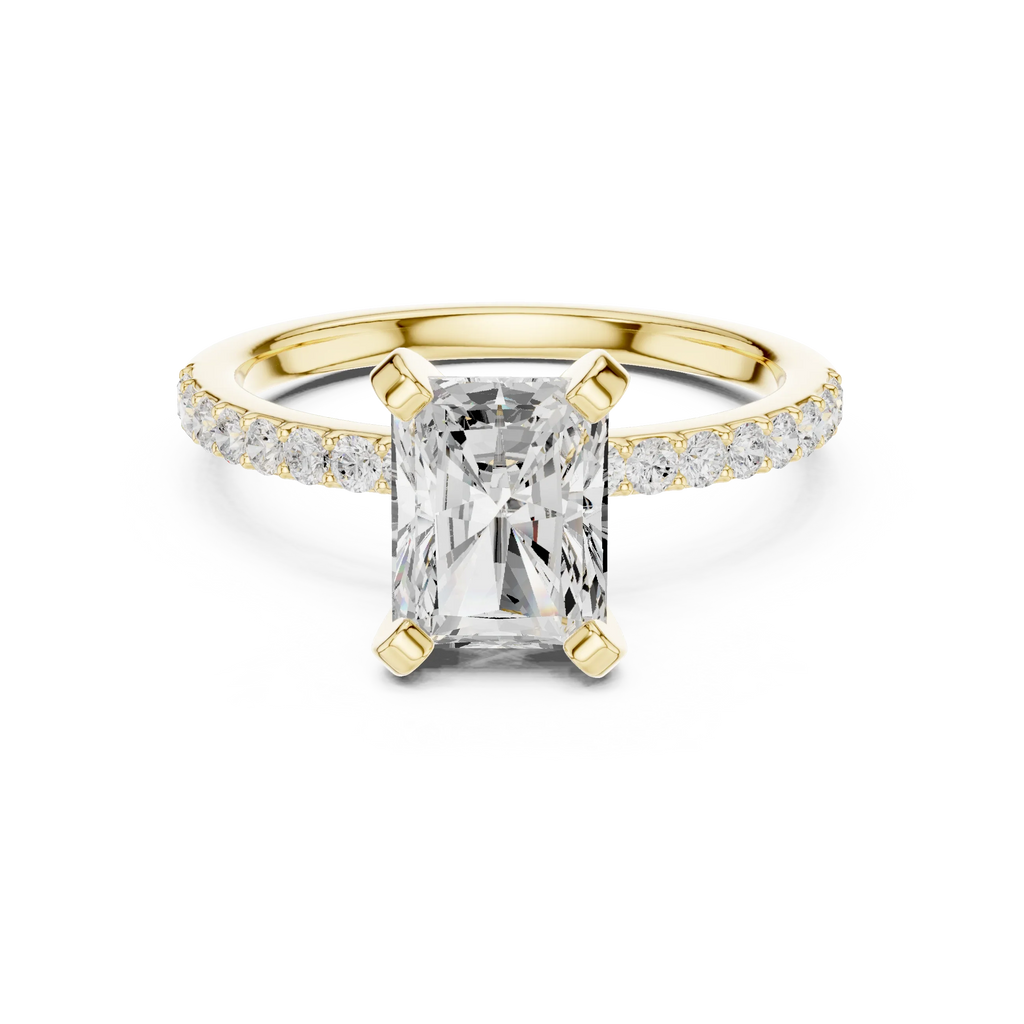 10K Solid Gold 2.22 CT Radiant Cut Proposal Ring