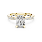 10K Solid Gold 2.22 CT Radiant Cut Proposal Ring