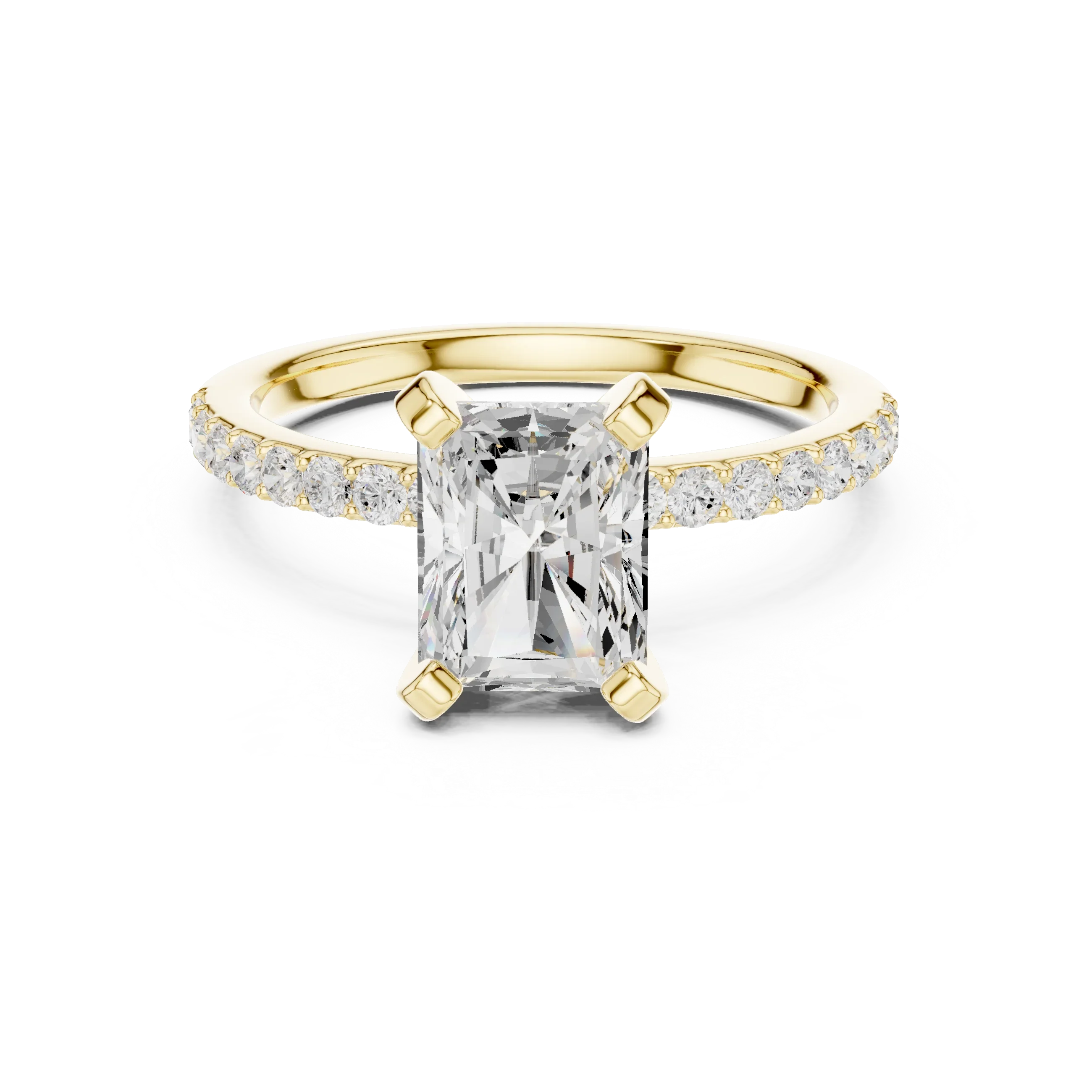 10K Solid Gold 2.22 CT Radiant Cut Proposal Ring