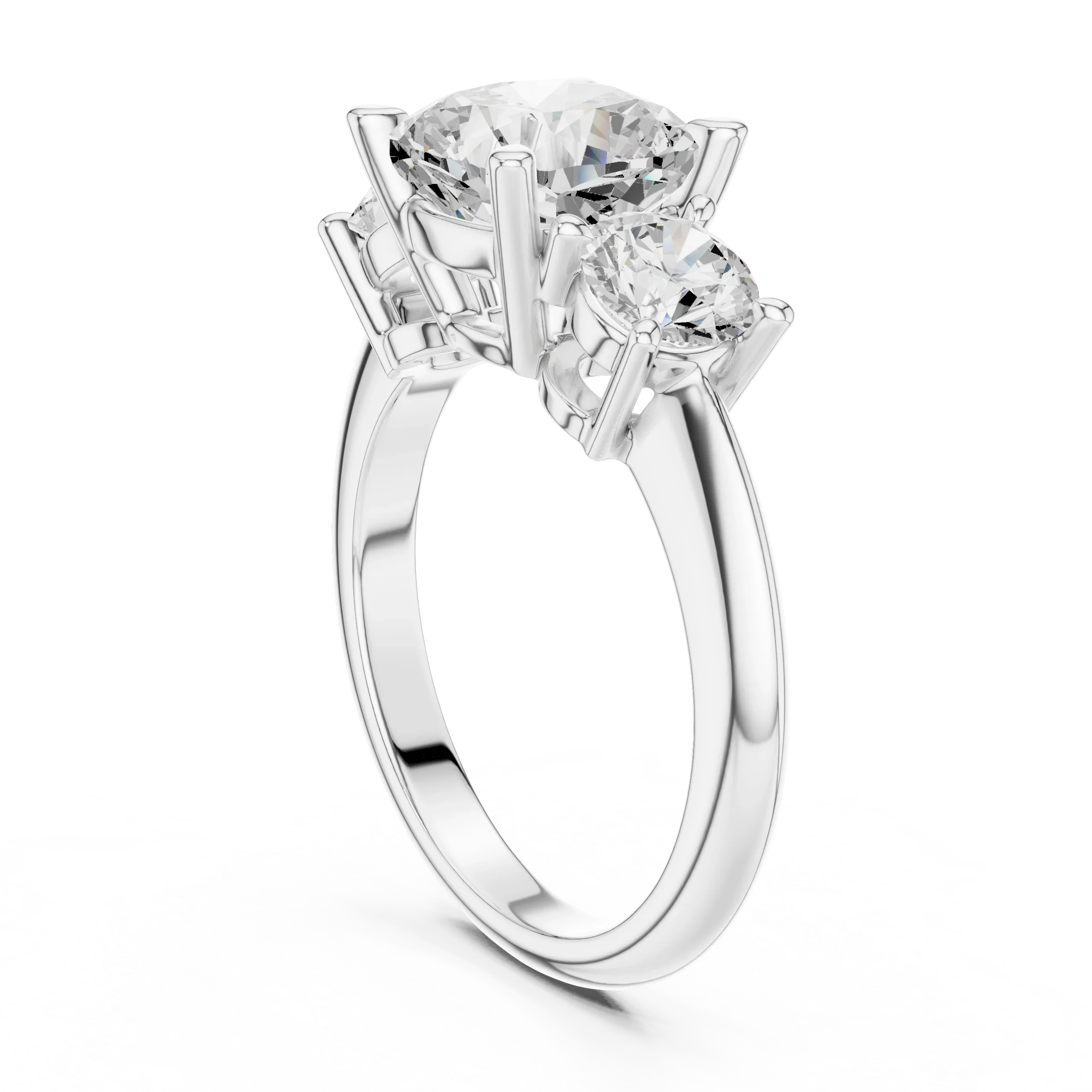 Cushion Cut 3.4 CT D Color Pave Halo Wedding Ring