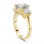 Cushion Cut 3.4 CT D Color Pave Halo Wedding Ring