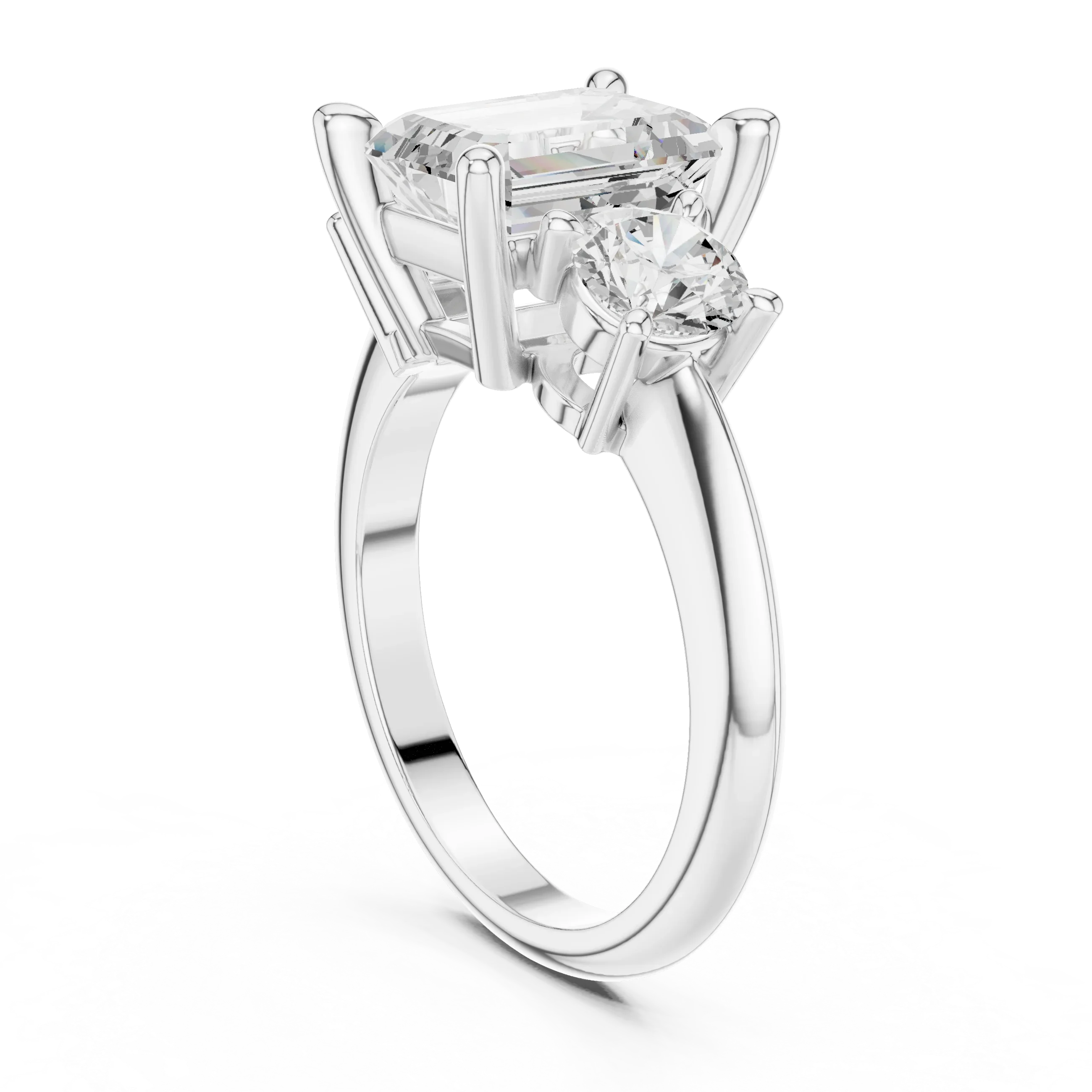 Emerald Cut 3.40ct IGI Certified Engagement Diamond Ring