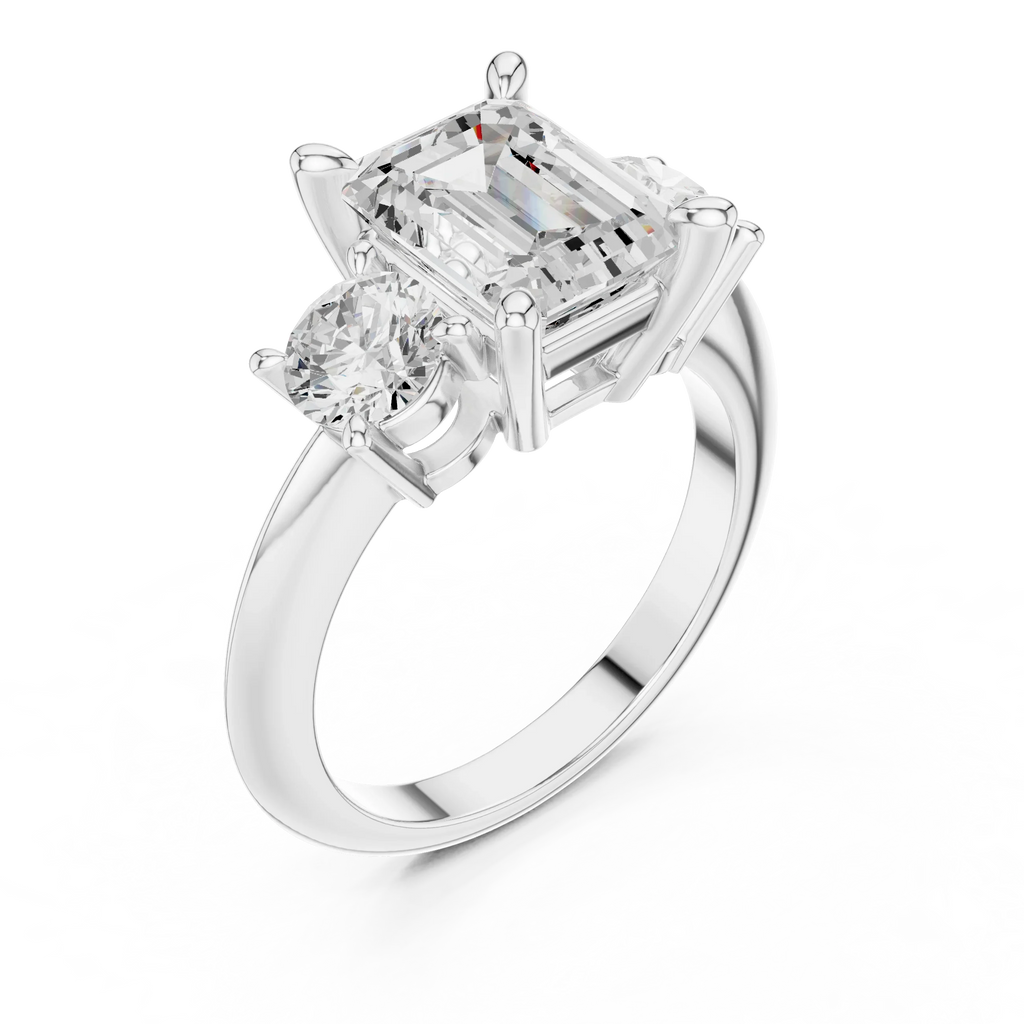 Emerald Cut 3.40ct IGI Certified Engagement Diamond Ring