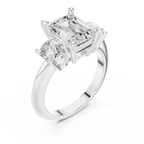 Emerald Cut 3.40ct IGI Certified Engagement Diamond Ring
