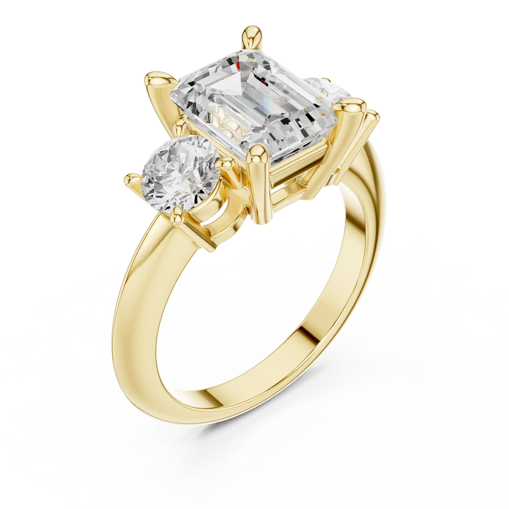 Emerald Cut 3.40ct IGI Certified Engagement Diamond Ring