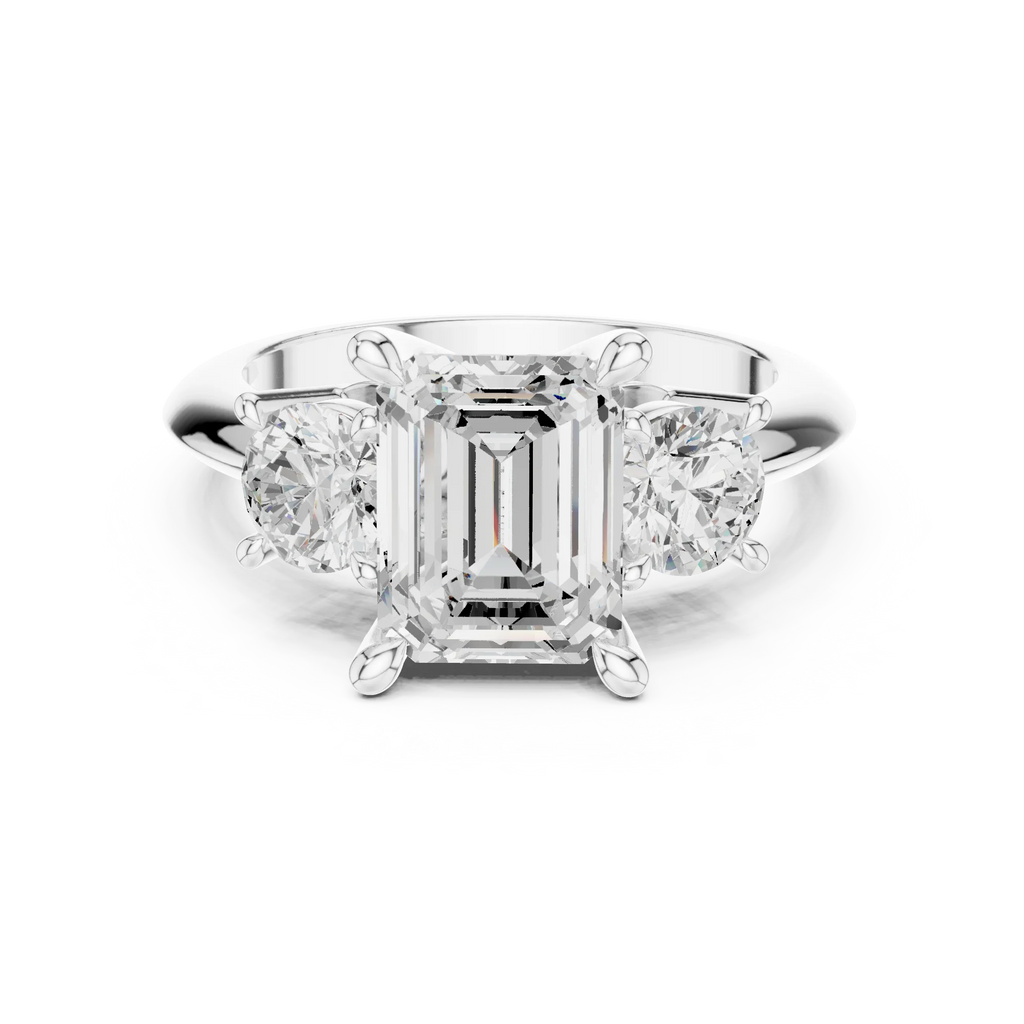 Emerald Cut 3.40ct IGI Certified Engagement Diamond Ring