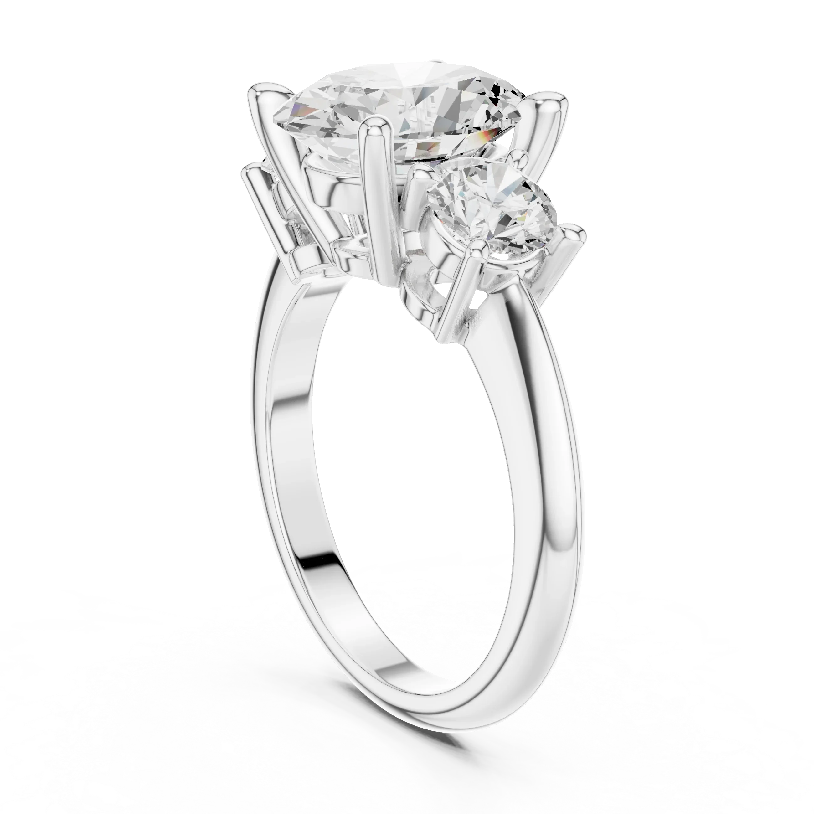 IGI Certified - Oval Cut Diamond Wedding Ring