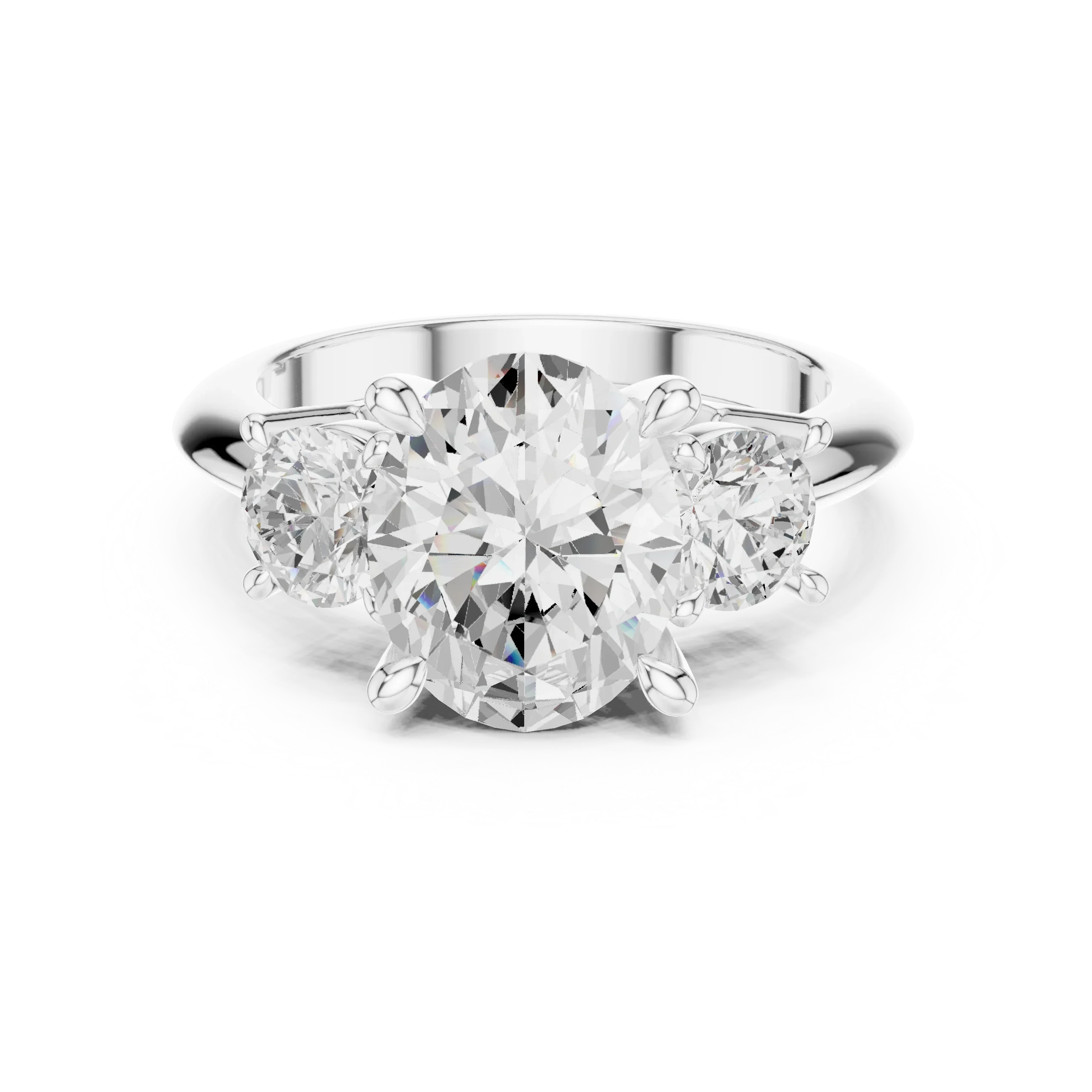 IGI Certified - Oval Cut Diamond Wedding Ring