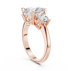 Pear Cut 3.4 CT D Color Hidden Halo Engagement Ring