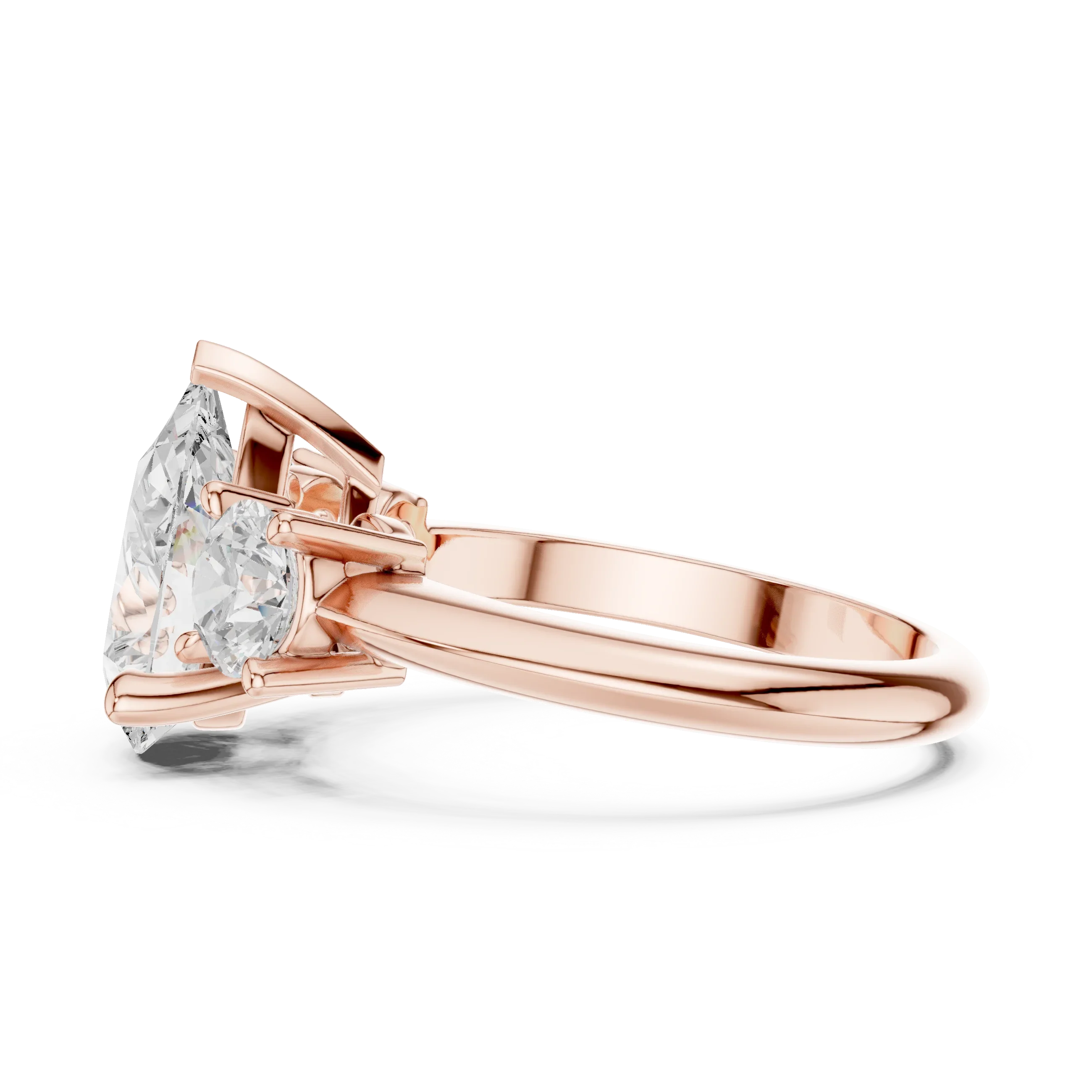 Pear Cut 3.4 CT D Color Hidden Halo Engagement Ring