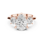 Pear Cut 3.4 CT D Color Hidden Halo Engagement Ring