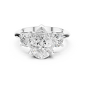 Pear Cut 3.4 CT D Color Hidden Halo Engagement Ring