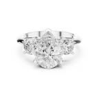 Pear Cut 3.4 CT D Color Hidden Halo Engagement Ring