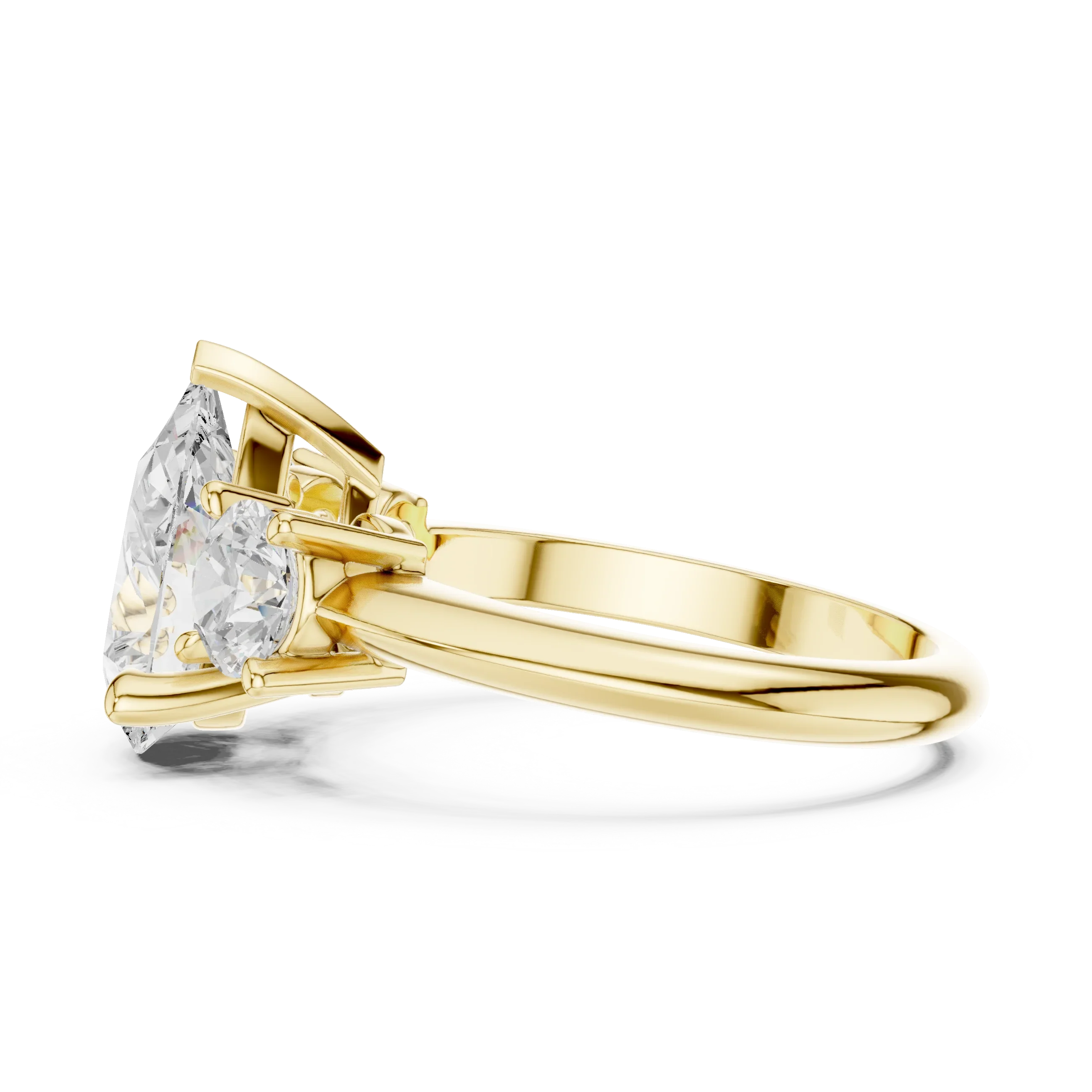 Pear Cut 3.4 CT D Color Hidden Halo Engagement Ring