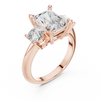 Radiant Cut 3.4 CT D Color Hidden Halo Engagement Ring