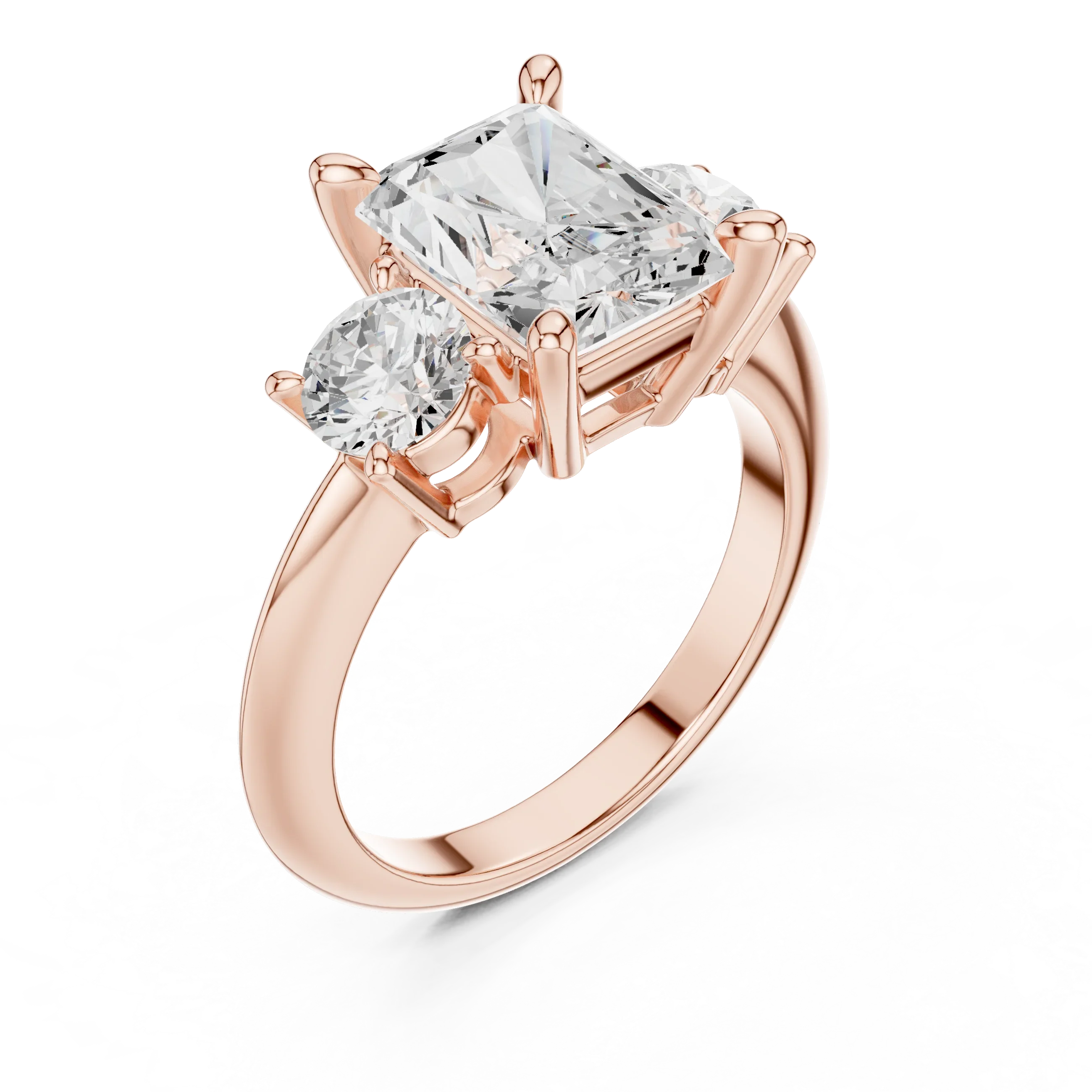 Radiant Cut 3.4 CT D Color Hidden Halo Engagement Ring