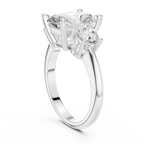 Radiant Cut 3.4 CT D Color Hidden Halo Engagement Ring