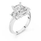 Radiant Cut 3.4 CT D Color Hidden Halo Engagement Ring