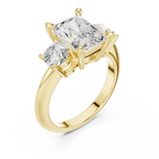 Radiant Cut 3.4 CT D Color Hidden Halo Engagement Ring
