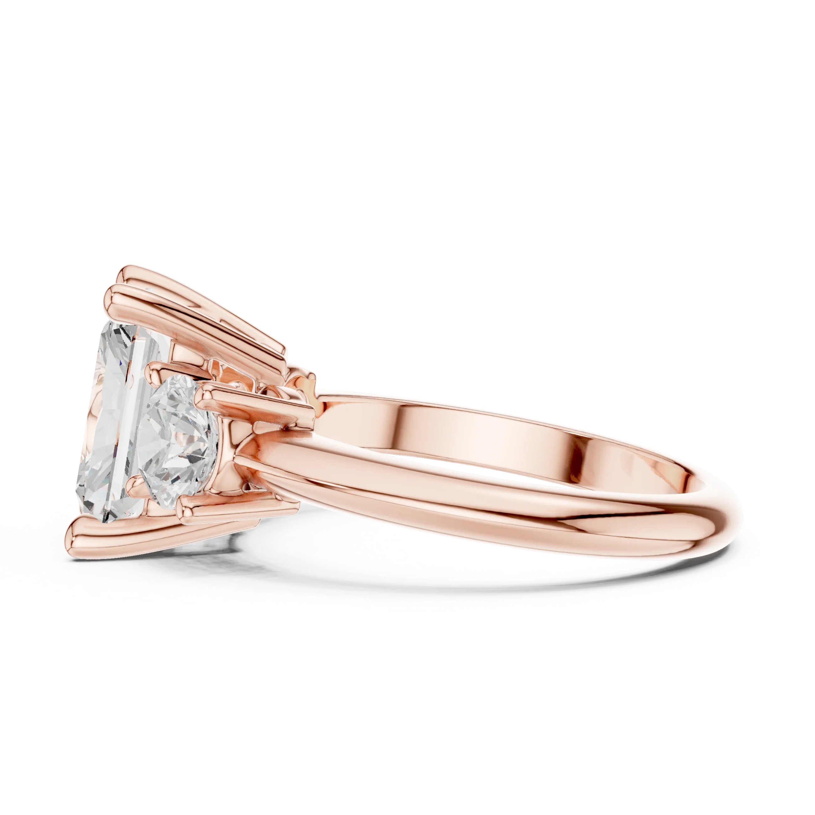 Radiant Cut 3.4 CT D Color Hidden Halo Engagement Ring
