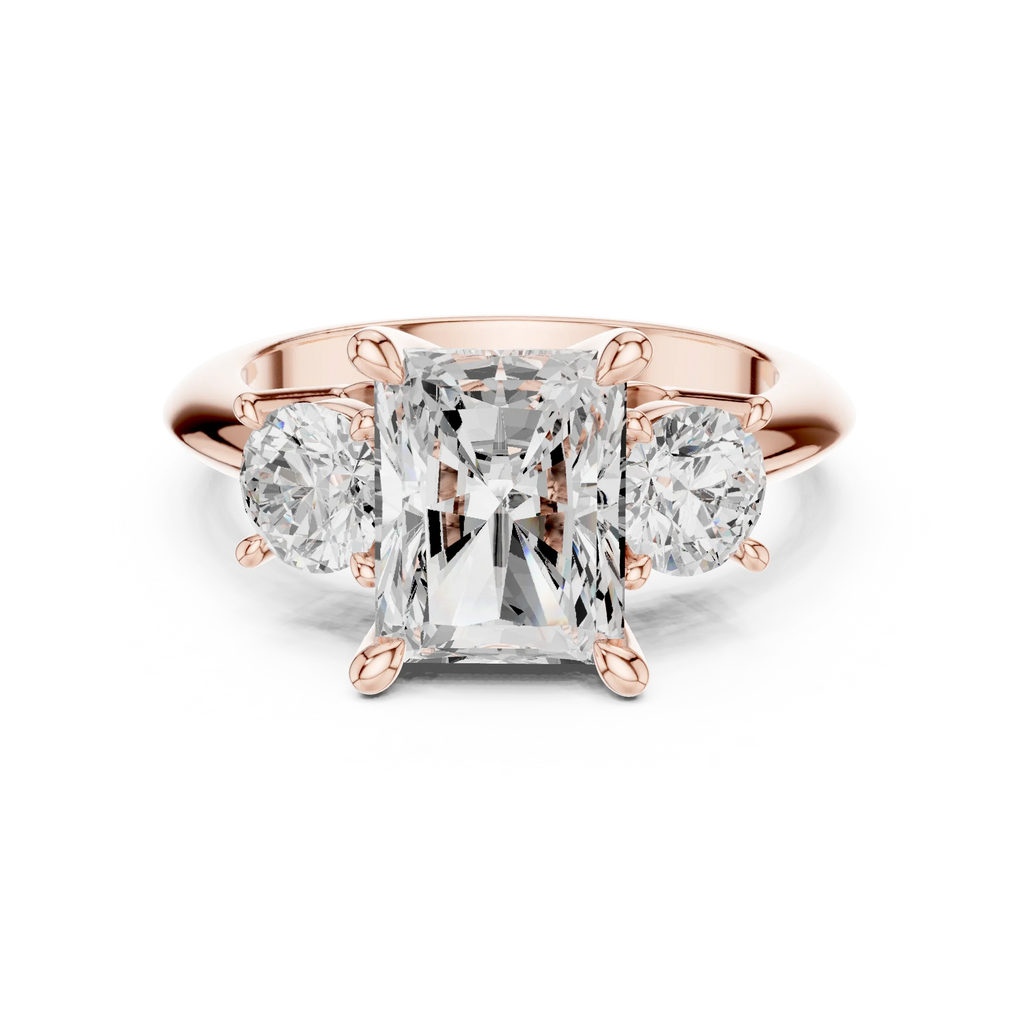 Radiant Cut 3.4 CT D Color Hidden Halo Engagement Ring