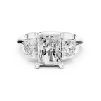 Radiant Cut 3.4 CT D Color Hidden Halo Engagement Ring