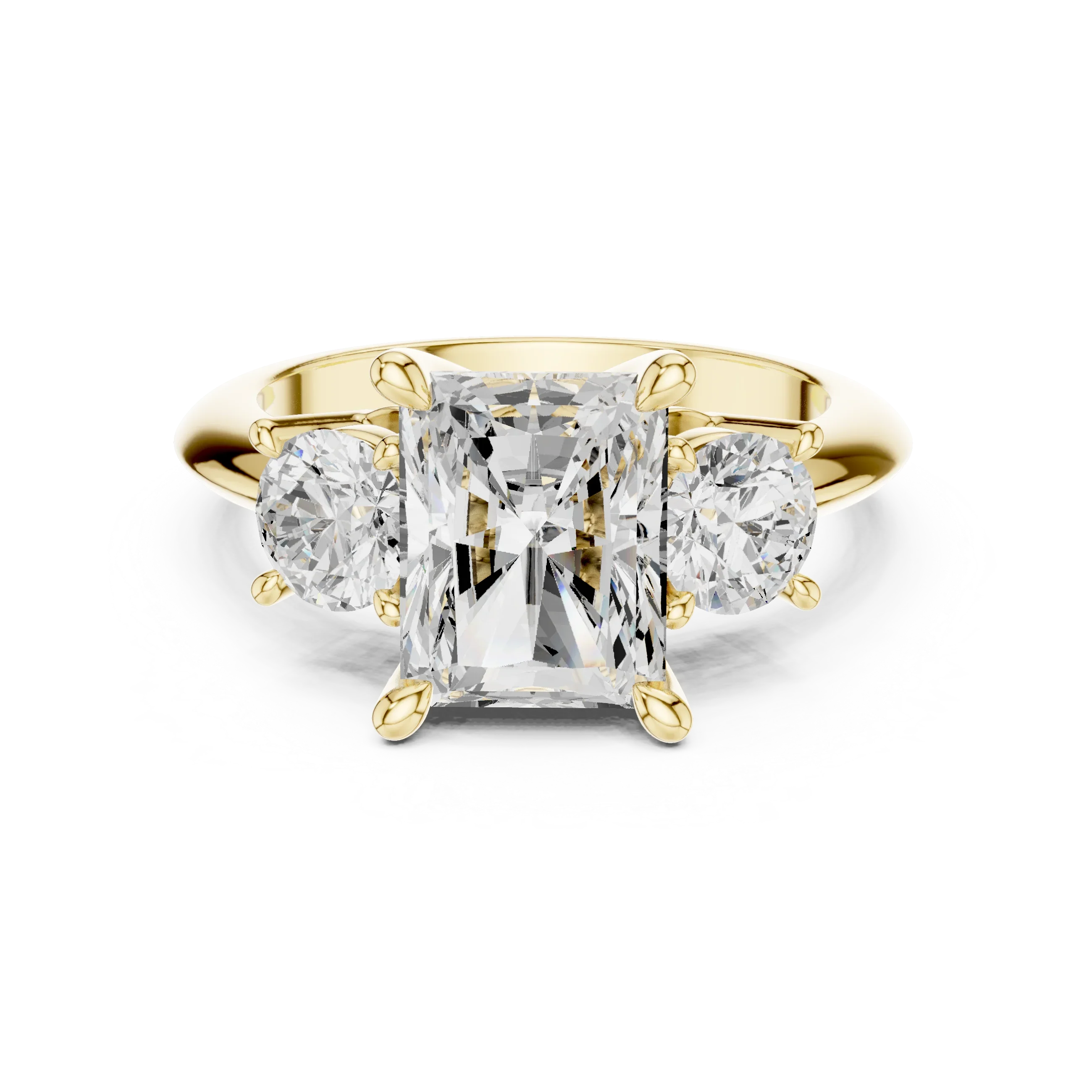 Radiant Cut 3.4 CT D Color Hidden Halo Engagement Ring