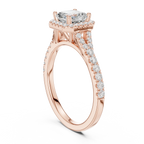 1ct Asscher Cut Moissanite Engagement Statement Ring