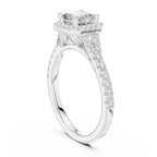 1ct Asscher Cut Moissanite Engagement Statement Ring