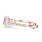 1ct Asscher Cut Moissanite Engagement Statement Ring