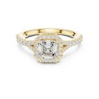 1ct Asscher Cut Moissanite Engagement Statement Ring