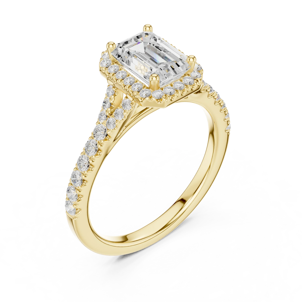 1.4 CTW Emerald Cut Lab Grown Diamond Ring - IGI Certified